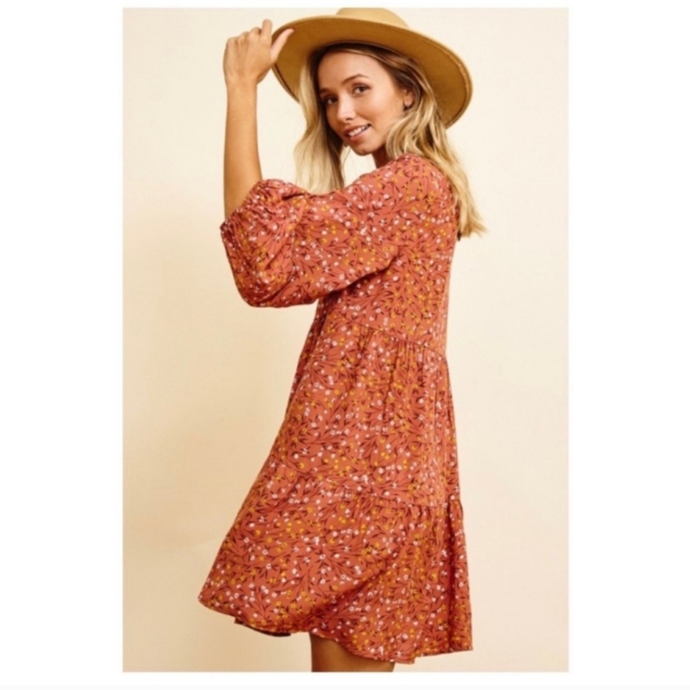 Boho Floral Print Tiered Dress✨️ - Picture 8 of 10